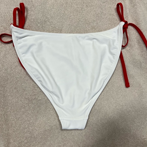 Wild Fable Women’s Embroidered Cherry White Low Rise Cheeky Bikini Bottoms Large - Picture 3 of 12